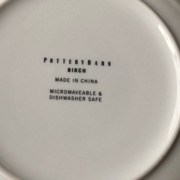 $25 Pottery Barn 8" Birch bark nature Ceramic Salad Dessert Appetizer Plate - Picture 2 of 5